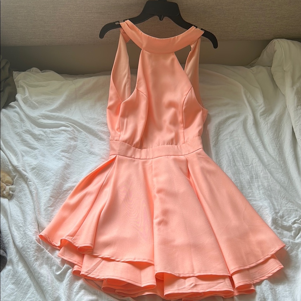 Lulu's Peach Sleeveless Dress